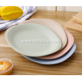 Square Wheat Straw Plastic Plates for Home